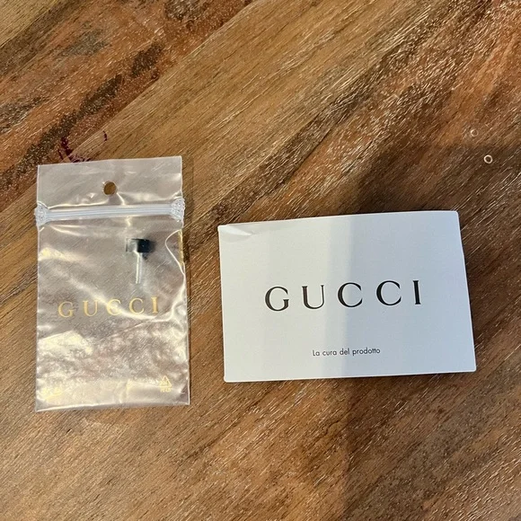 Gucci Malaga Kid Nero Black and Gold Studded T-Strap Heels - Picture 15 of 16